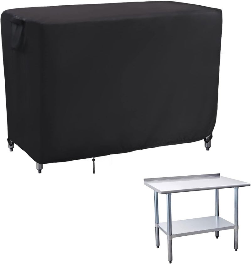Kingling Outdoor Prep Table Cover, Waterproof Stainless Steel Table Covers Metal Table Cover Protection for Patio Kitchen Prep Work Tables - 36''L x 24''W x 35''H - Image 1